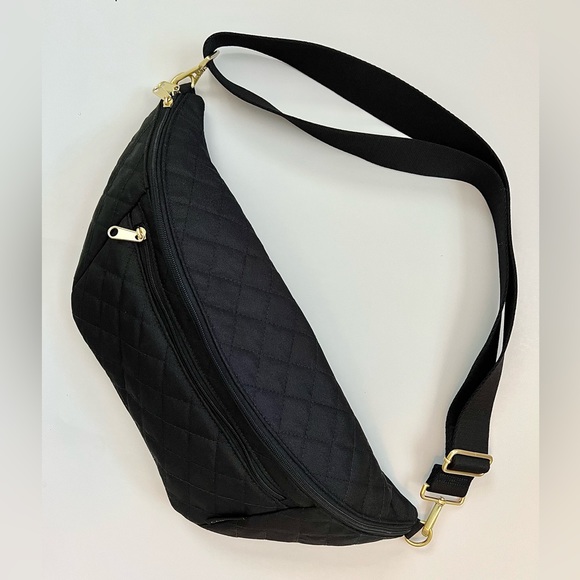 Handbags - New Canvelle Oversized Fanny Pack in Quilted Black